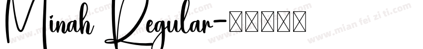 Minah Regular字体转换